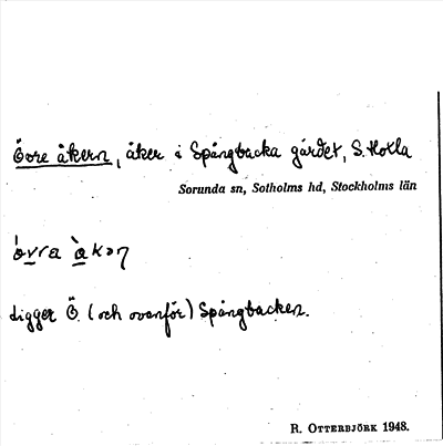 Bild på arkivkortet för arkivposten Övre åkern