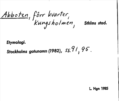 Bild på arkivkortet för arkivposten Abboten