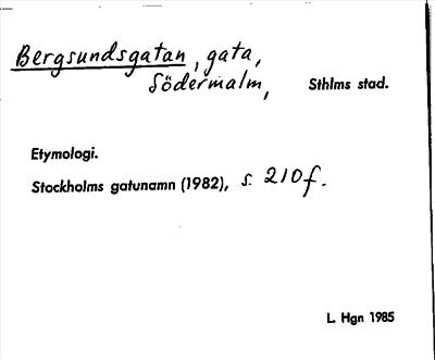 Bild på arkivkortet för arkivposten Bergsundsgatan