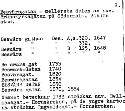 Bild på arkivkortet för arkivposten Besvärsgatan