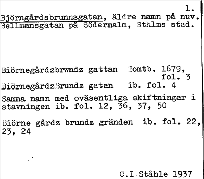 Bild på arkivkortet för arkivposten Björngårdsbrunnsgatan