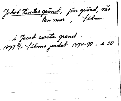 Bild på arkivkortet för arkivposten Jakob Kustes gränd