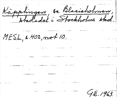 Bild på arkivkortet för arkivposten Käpplingen, se Blasieholmen