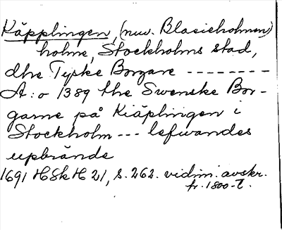 Bild på arkivkortet för arkivposten Käpplingen