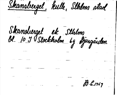 Bild på arkivkortet för arkivposten Skansberget