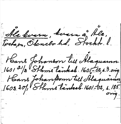 Bild på arkivkortet för arkivposten Åle kvarn