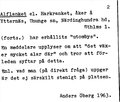 Bild på arkivkortet för arkivposten Alflanket
