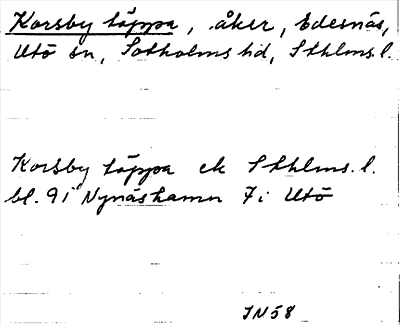 Bild på arkivkortet för arkivposten Korsby täppa