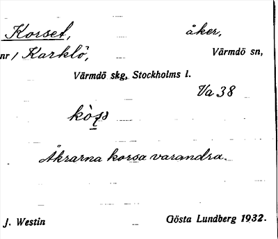 Bild på arkivkortet för arkivposten Korset