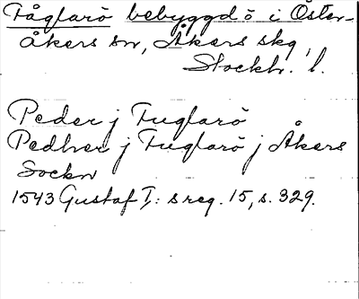 Bild på arkivkortet för arkivposten Fåglarö