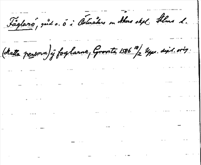 Bild på arkivkortet för arkivposten Fåglarö