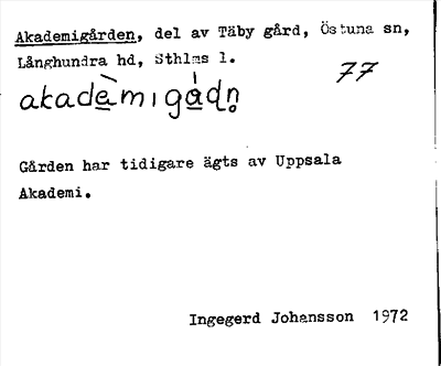 Bild på arkivkortet för arkivposten Akademigården