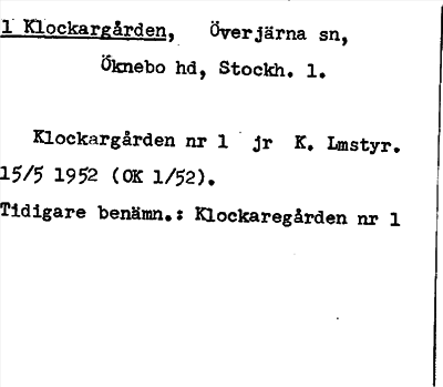 Bild på arkivkortet för arkivposten Klockargården