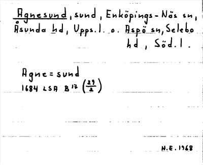 Bild på arkivkortet för arkivposten Agnesund