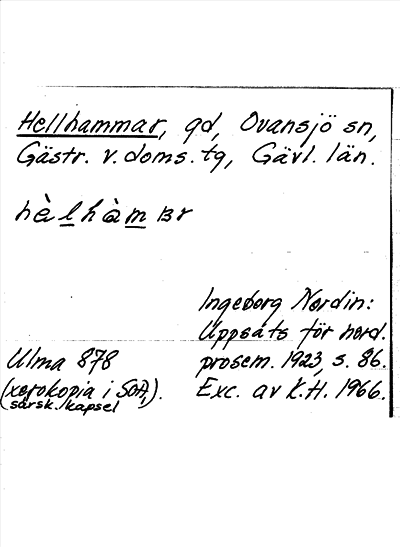 Bild på arkivkortet för arkivposten Hellhammar