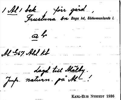 Bild på arkivkortet för arkivposten Al