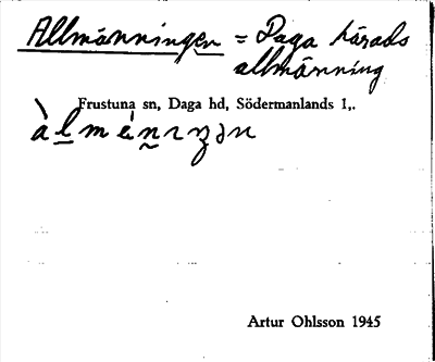 Bild på arkivkortet för arkivposten Allmänningen