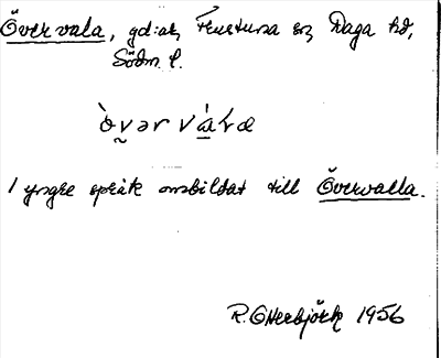 Bild på arkivkortet för arkivposten Övervala