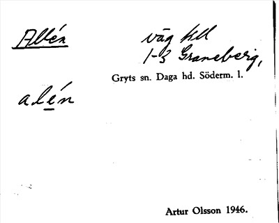 Bild på arkivkortet för arkivposten Allén