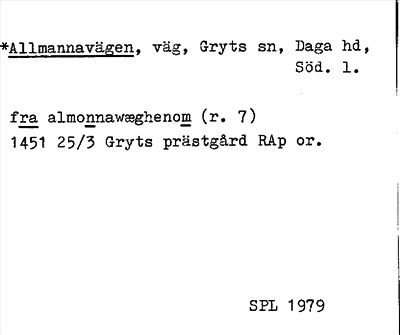 Bild på arkivkortet för arkivposten *Allmannavägen