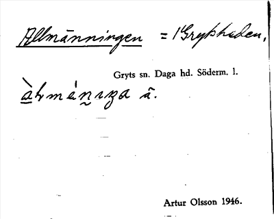 Bild på arkivkortet för arkivposten Allmänningen