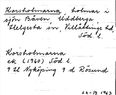 Bild på arkivkortet för arkivposten Korsholmarna