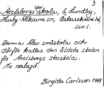 Bild på arkivkortet för arkivposten Axelborgs storskola