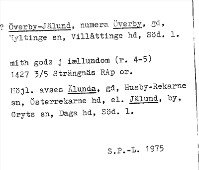 Bild på arkivkortet för arkivposten ?Överby-Jälund, numera Överby