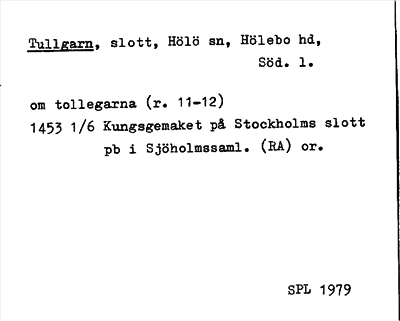 Bild på arkivkortet för arkivposten Tullgarn