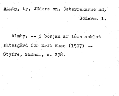 Bild på arkivkortet för arkivposten Almby