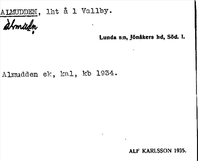 Bild på arkivkortet för arkivposten Almudden