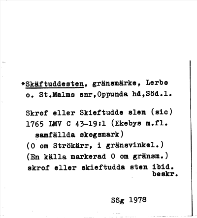 Bild på arkivkortet för arkivposten *Skäftuddesten