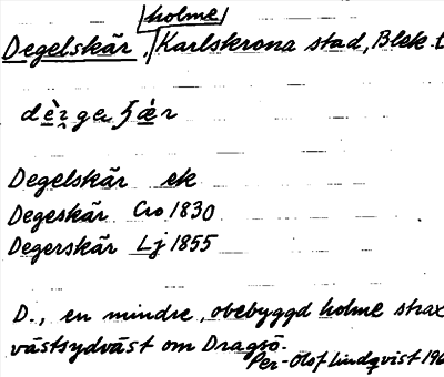 Bild på arkivkortet för arkivposten Degelskär