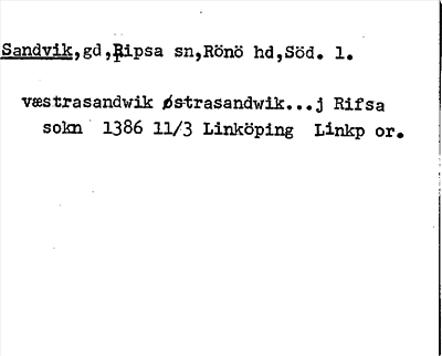 Bild på arkivkortet för arkivposten Sandvik