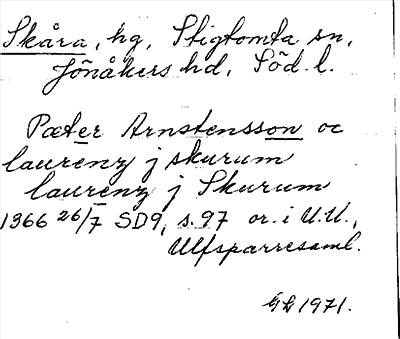 Bild på arkivkortet för arkivposten Skåra