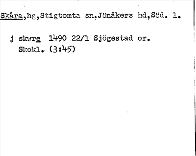 Bild på arkivkortet för arkivposten Skåra