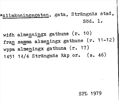 Bild på arkivkortet för arkivposten *Allmänningsgatan