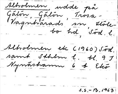 Bild på arkivkortet för arkivposten Alholmen