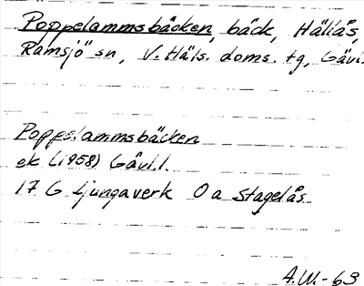 Bild på arkivkortet för arkivposten Poppelammsbäcken