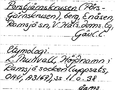 Bild på arkivkortet för arkivposten Porstjärnskrusen