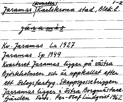Bild på arkivkortet för arkivposten Jaramas