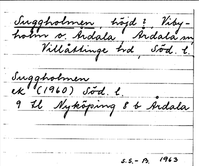 Bild på arkivkortet för arkivposten Suggholmen