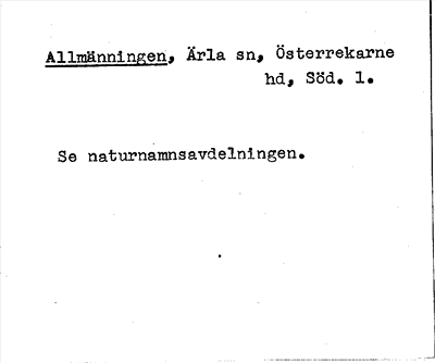 Bild på arkivkortet för arkivposten Allmänningen