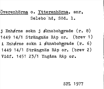 Bild på arkivkortet för arkivposten Överenhörna o. Ytterenhörna