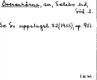 Bild på arkivkortet för arkivposten Överenhörna