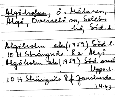 Bild på arkivkortet för arkivposten Algöholm
