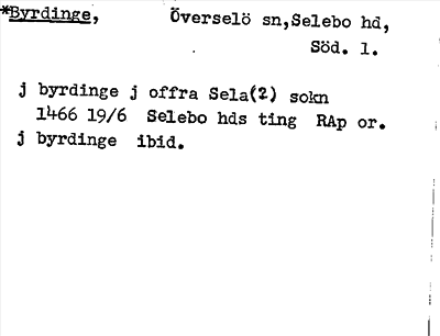 Bild på arkivkortet för arkivposten *Byrdinge