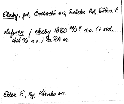 Bild på arkivkortet för arkivposten Ekeby