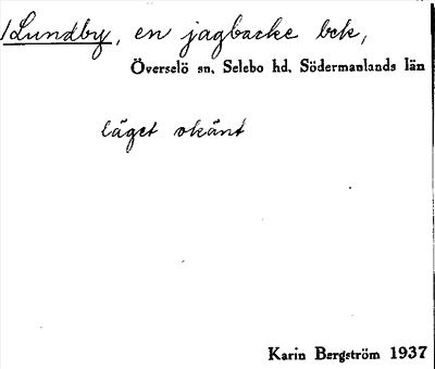 Bild på arkivkortet för arkivposten Lundby