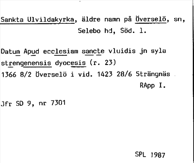 Bild på arkivkortet för arkivposten Sankta Ulvildakyrka